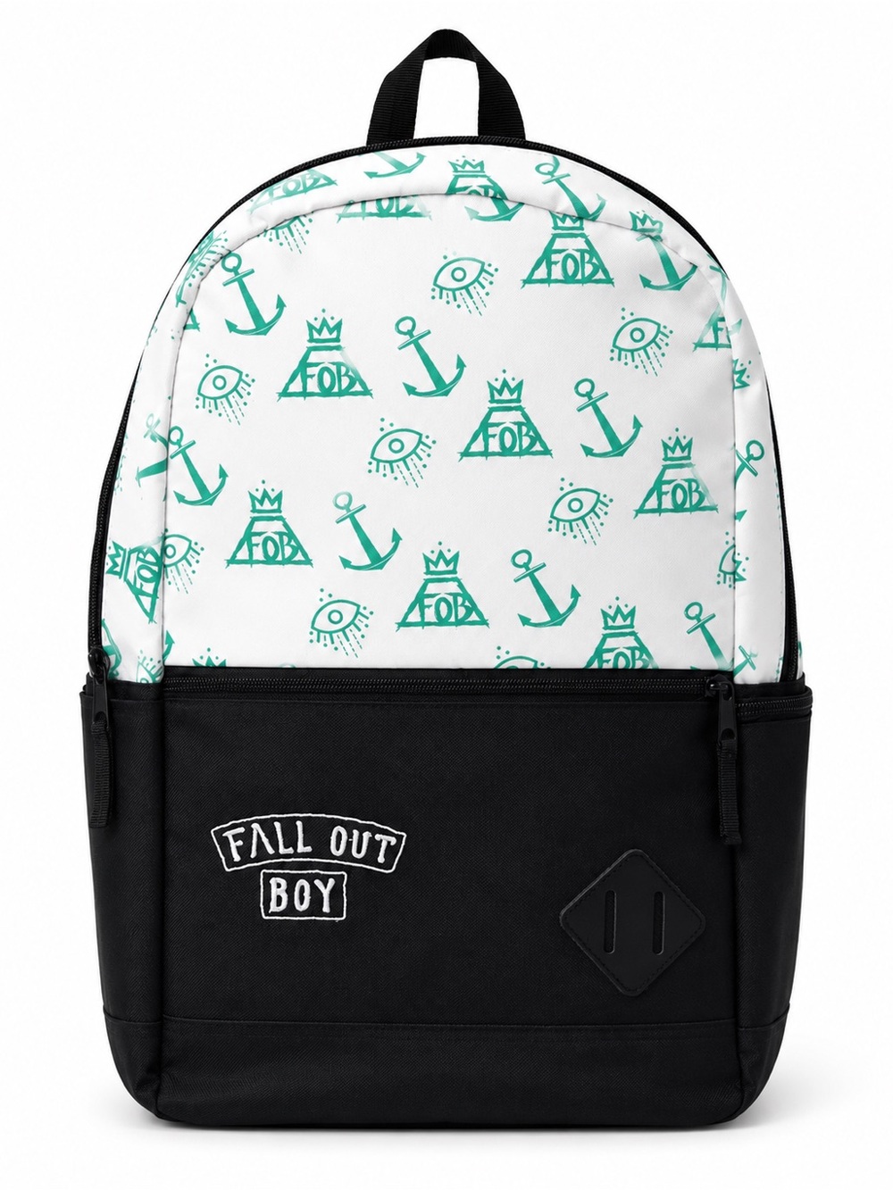 Official Fall Out Boy Save Rock n Roll Backpack Crown Anchor Eye Print 2013 Rare